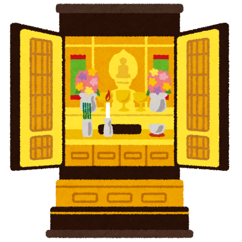 仏壇のイラスト画像